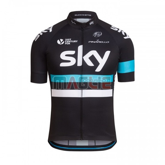 Maglia Sky manica corta 2016 nero e blu